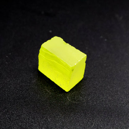 Day-Glow Yellow Gadolinium Aluminum Gallium Garnet (GAGG) Faceting Rough