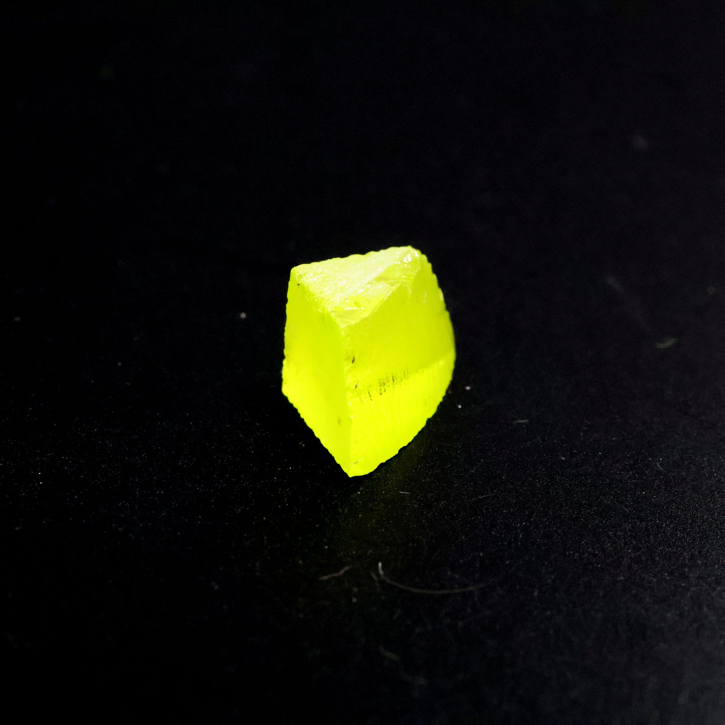 Day-Glow Yellow Gadolinium Aluminum Gallium Garnet (GAGG) Faceting Rough