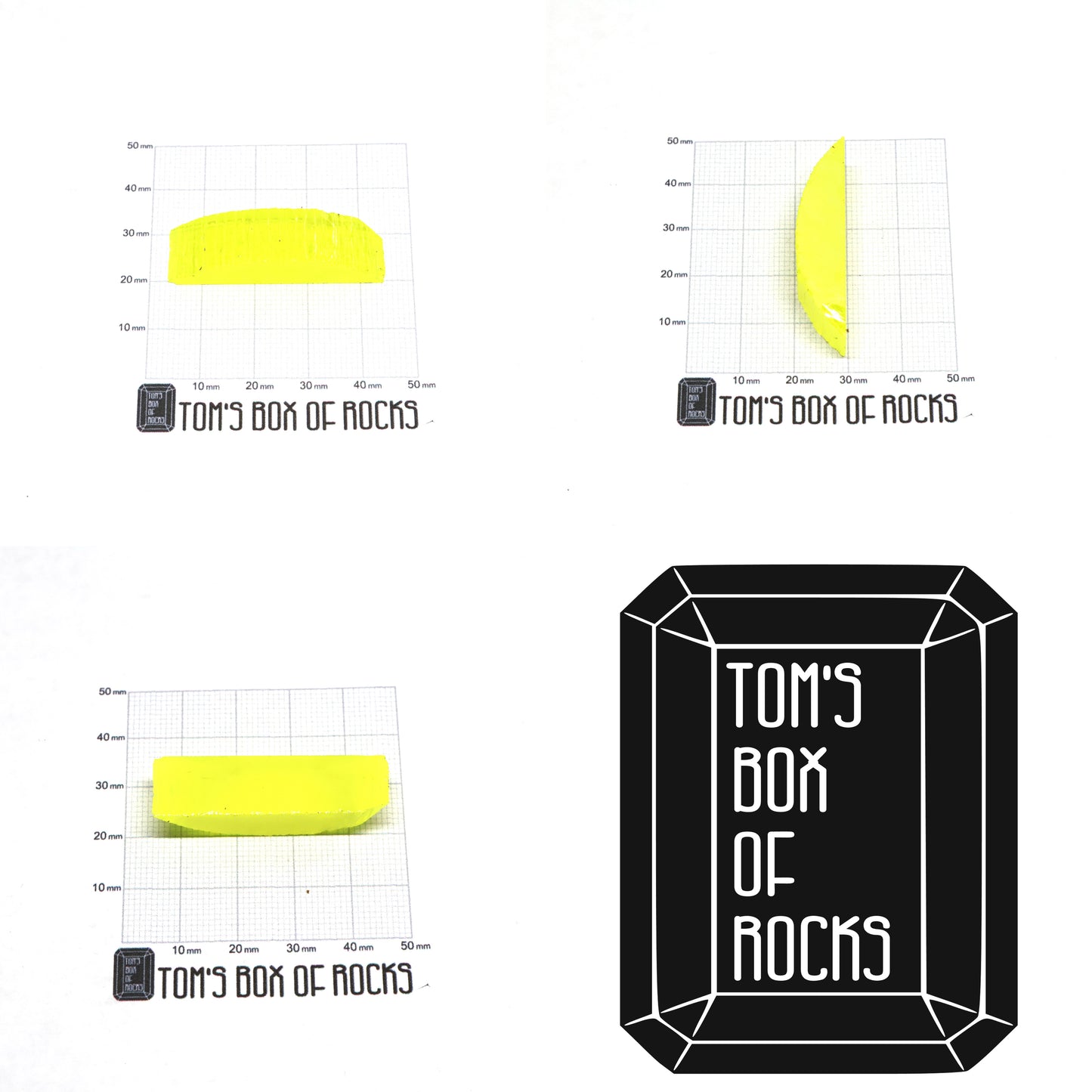 Day-Glow Yellow Gadolinium Aluminum Gallium Garnet (GAGG) Faceting Rough