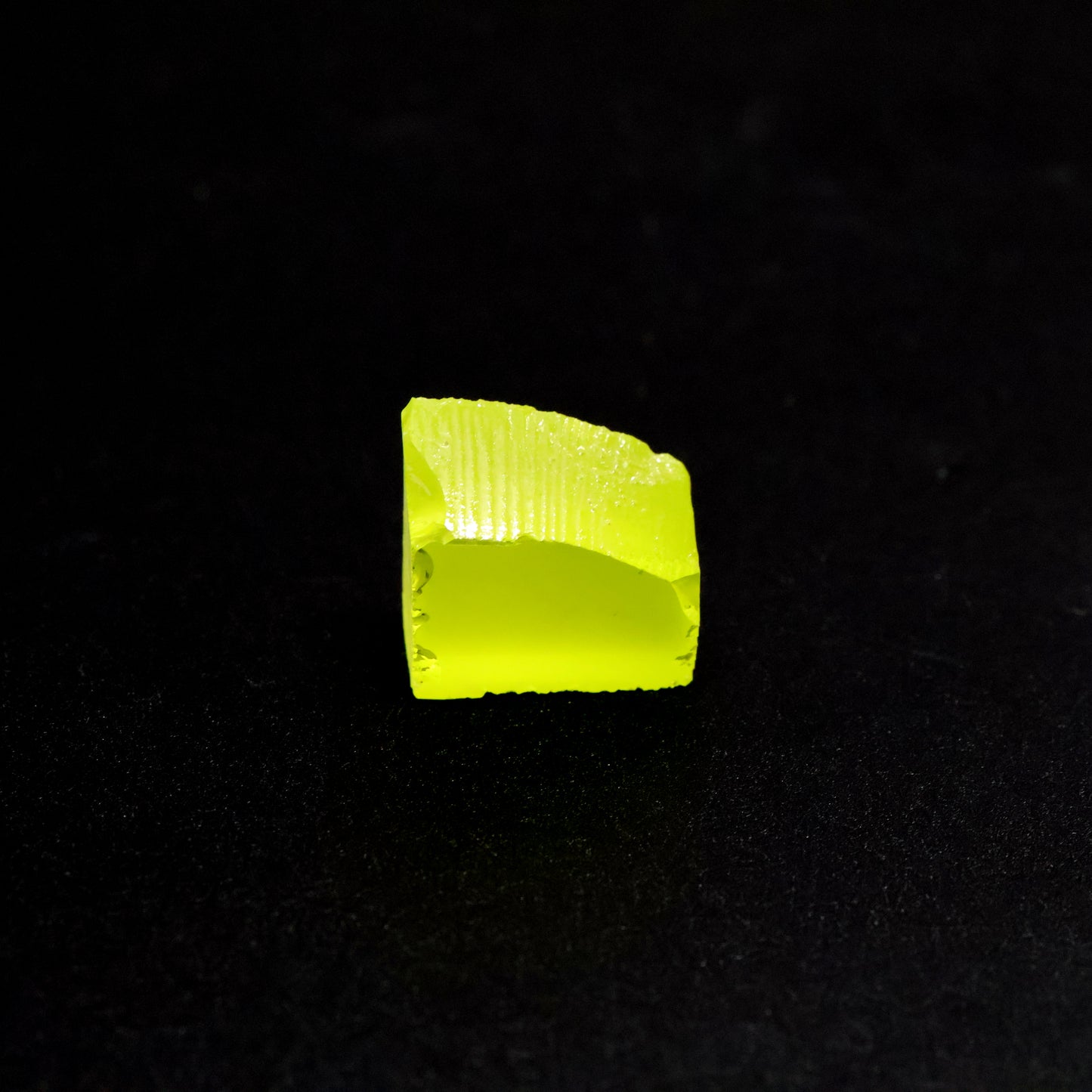 Day-Glow Yellow Gadolinium Aluminum Gallium Garnet (GAGG) Faceting Rough