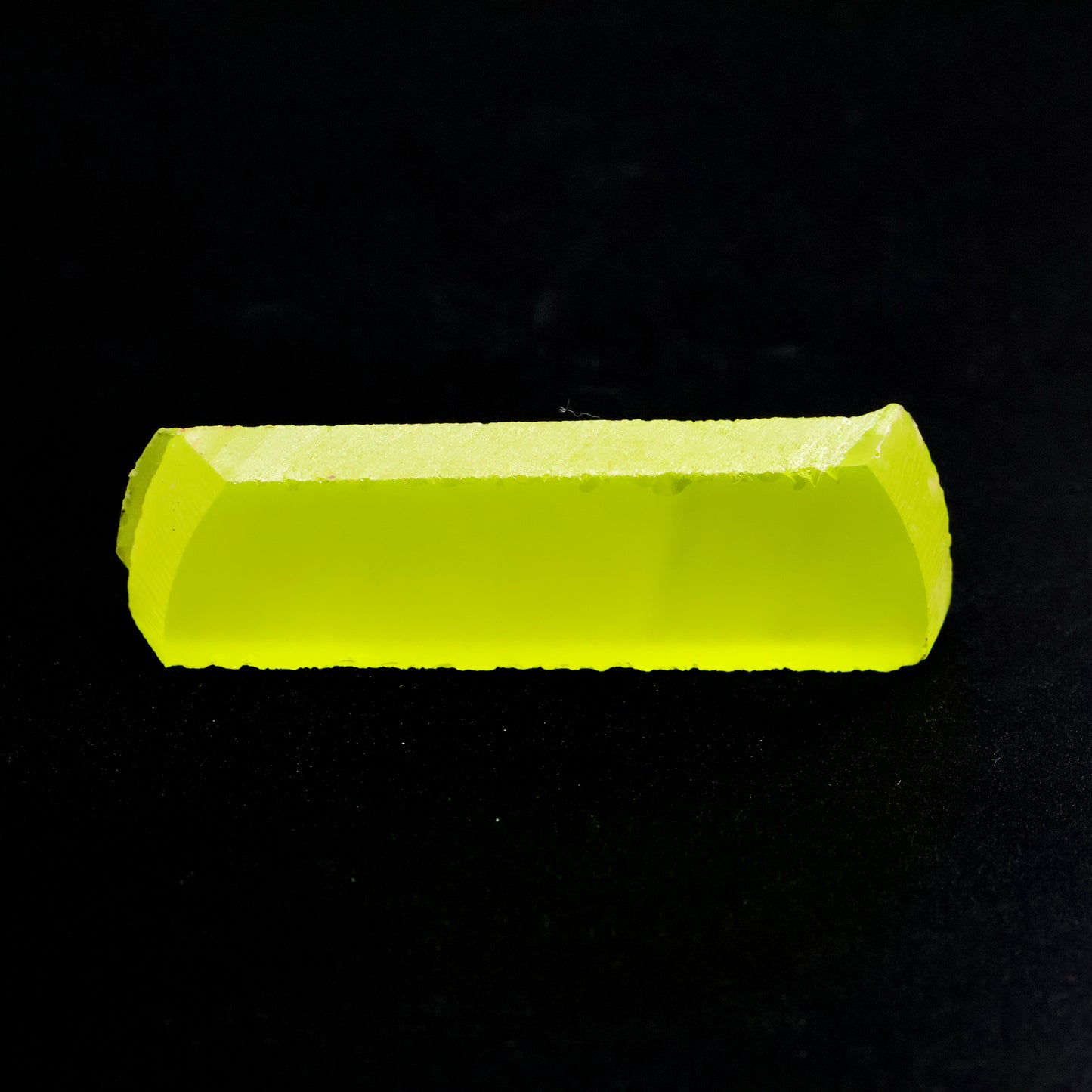 Day-Glow Yellow Gadolinium Aluminum Gallium Garnet (GAGG) Faceting Rough