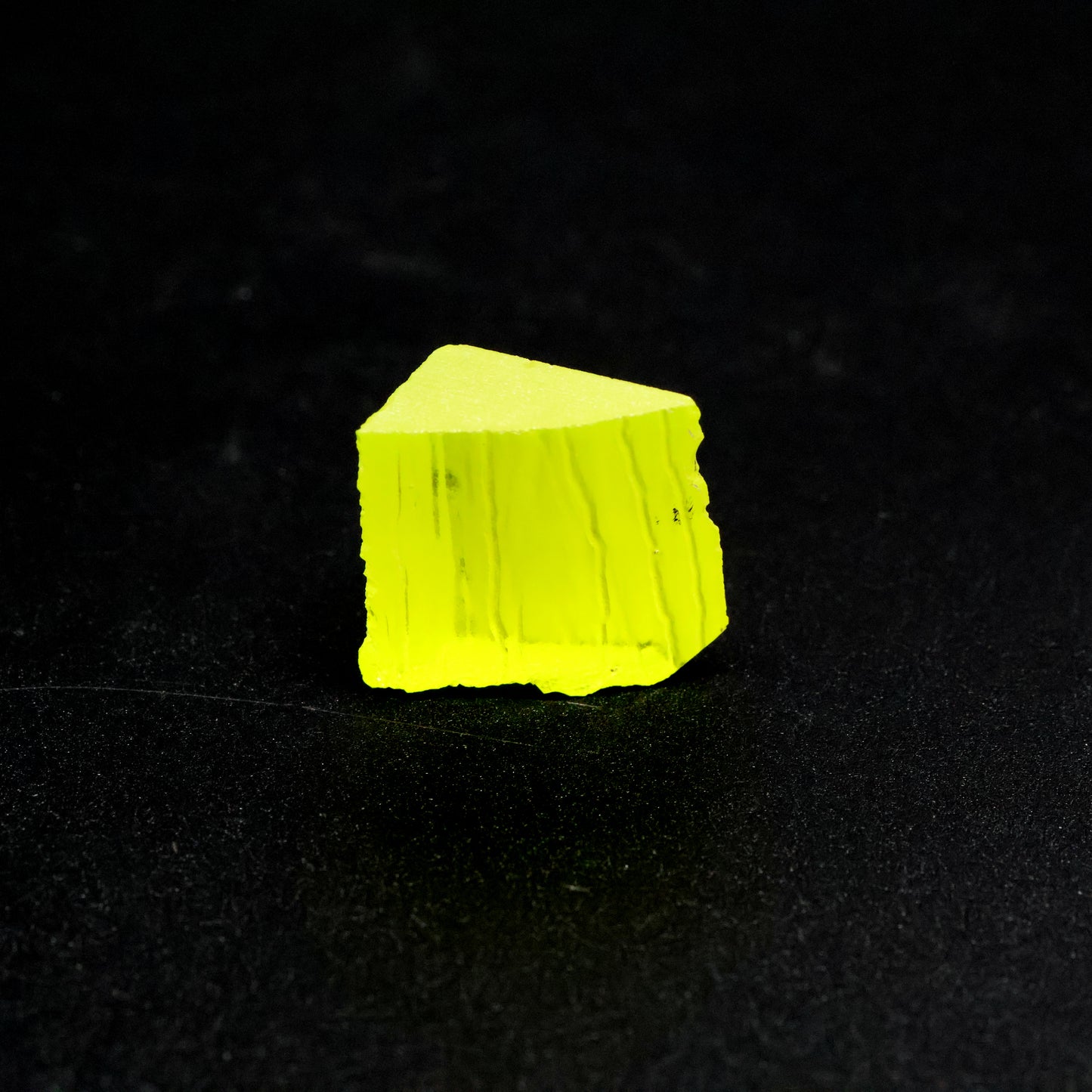 Day-Glow Yellow Gadolinium Aluminum Gallium Garnet (GAGG) Faceting Rough