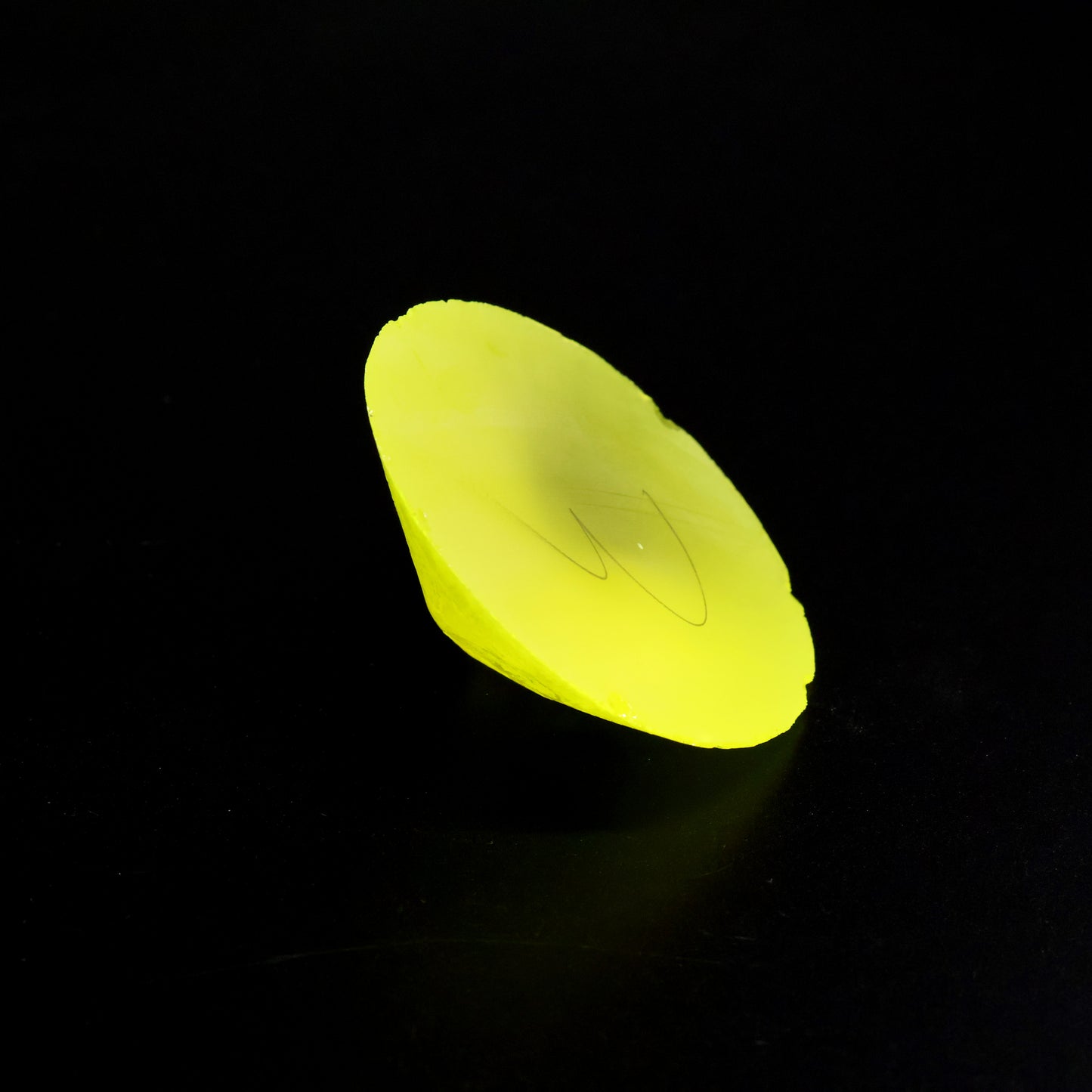 Day-Glow Yellow Gadolinium Aluminum Gallium Garnet (GAGG) Faceting Rough