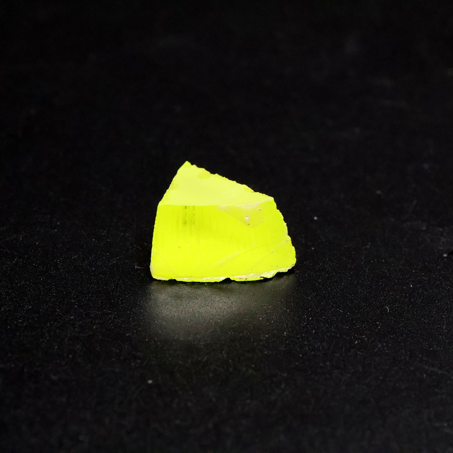 Day-Glow Yellow Gadolinium Aluminum Gallium Garnet (GAGG) Faceting Rough