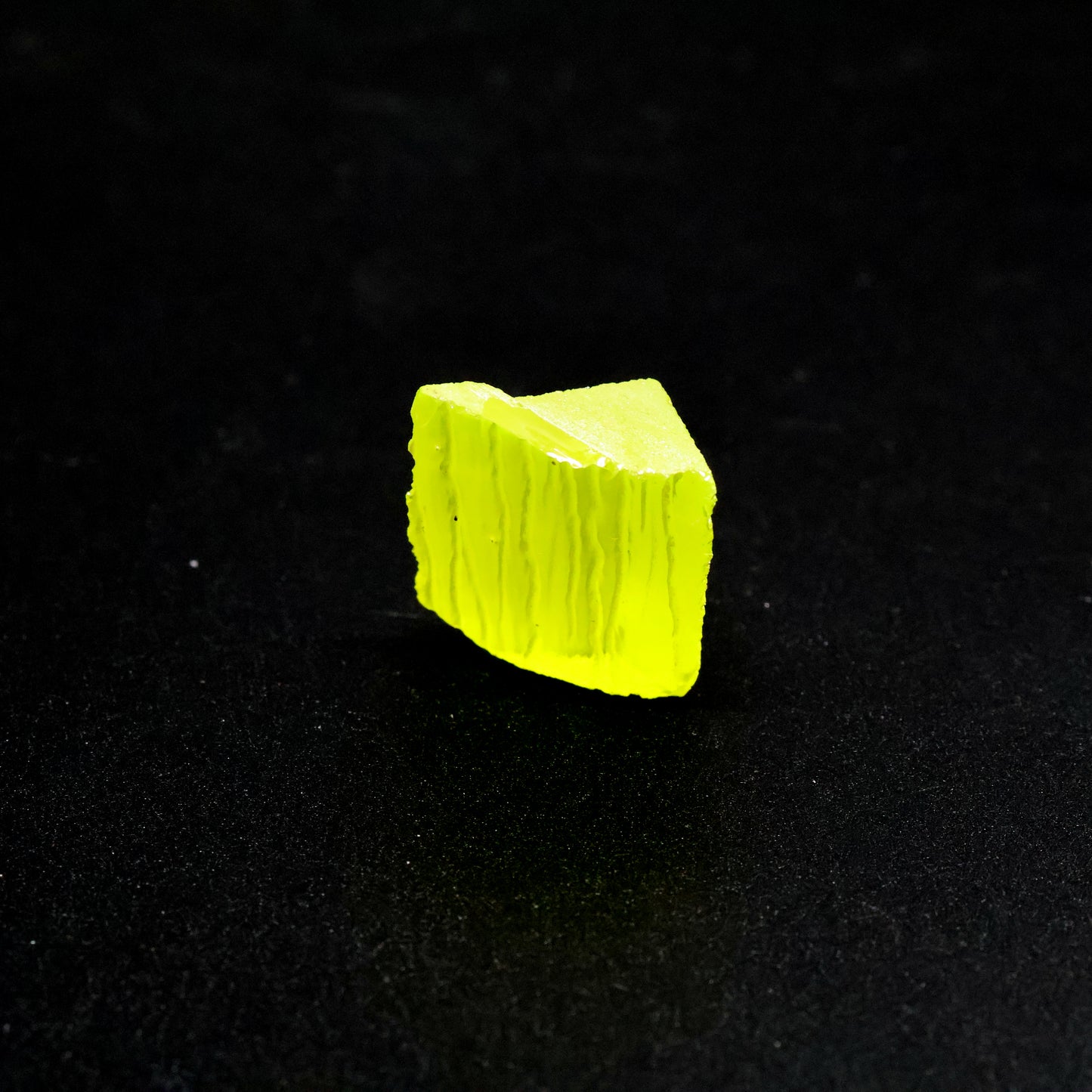 Day-Glow Yellow Gadolinium Aluminum Gallium Garnet (GAGG) Faceting Rough