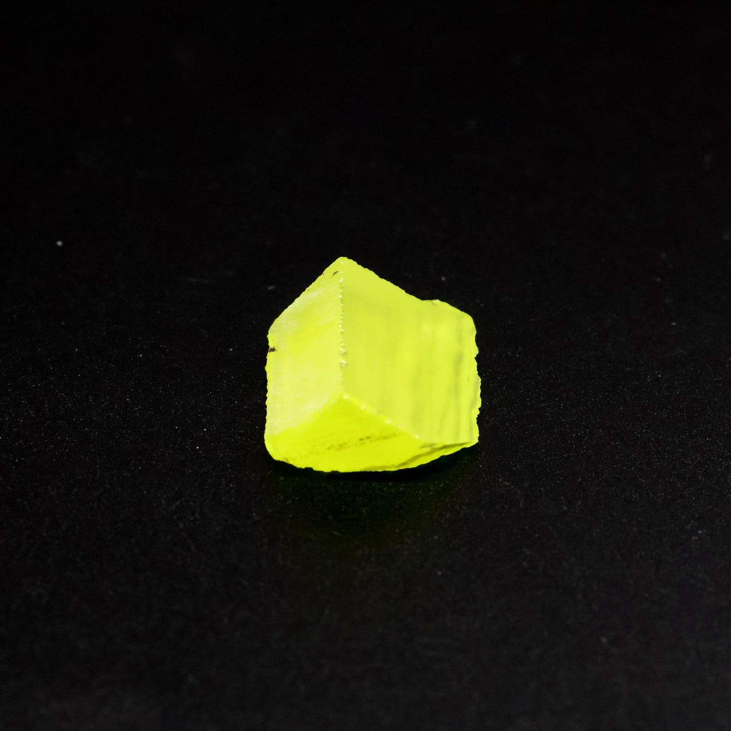 Day-Glow Yellow Gadolinium Aluminum Gallium Garnet (GAGG) Faceting Rough