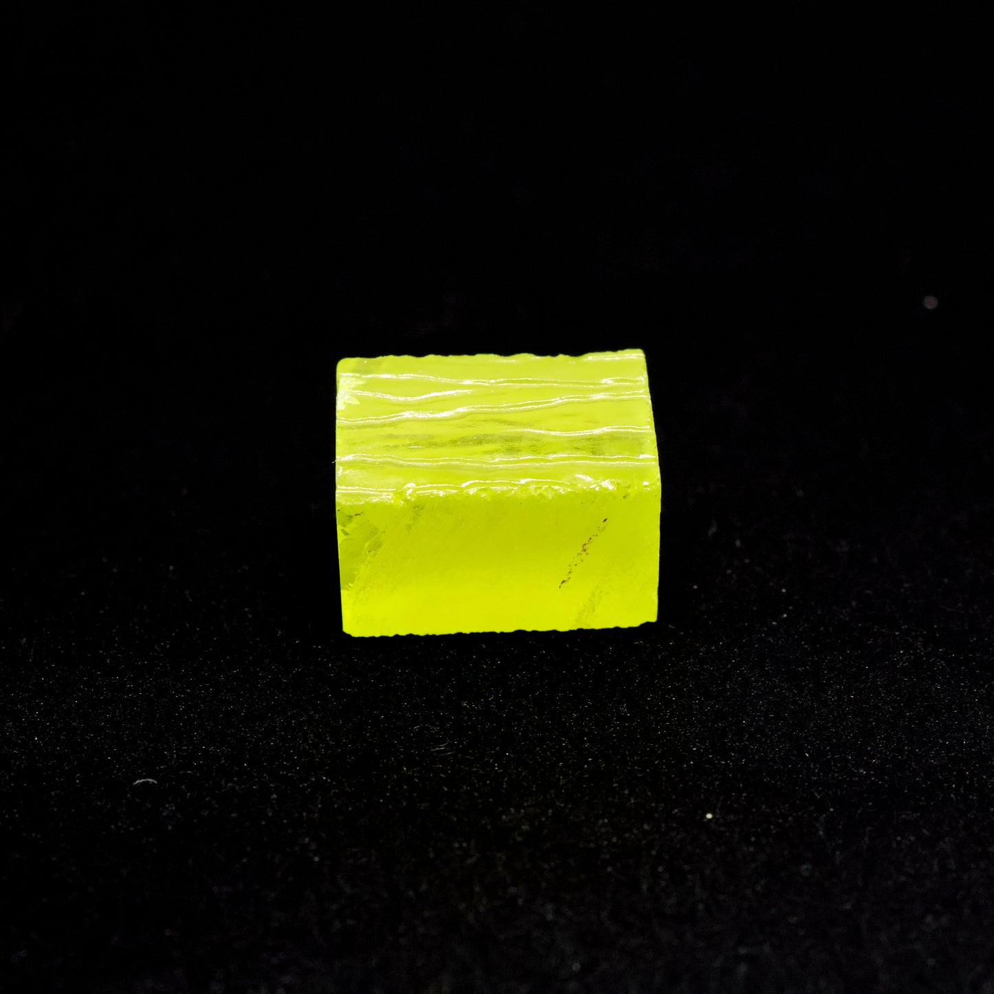 Day-Glow Yellow Gadolinium Aluminum Gallium Garnet (GAGG) Faceting Rough