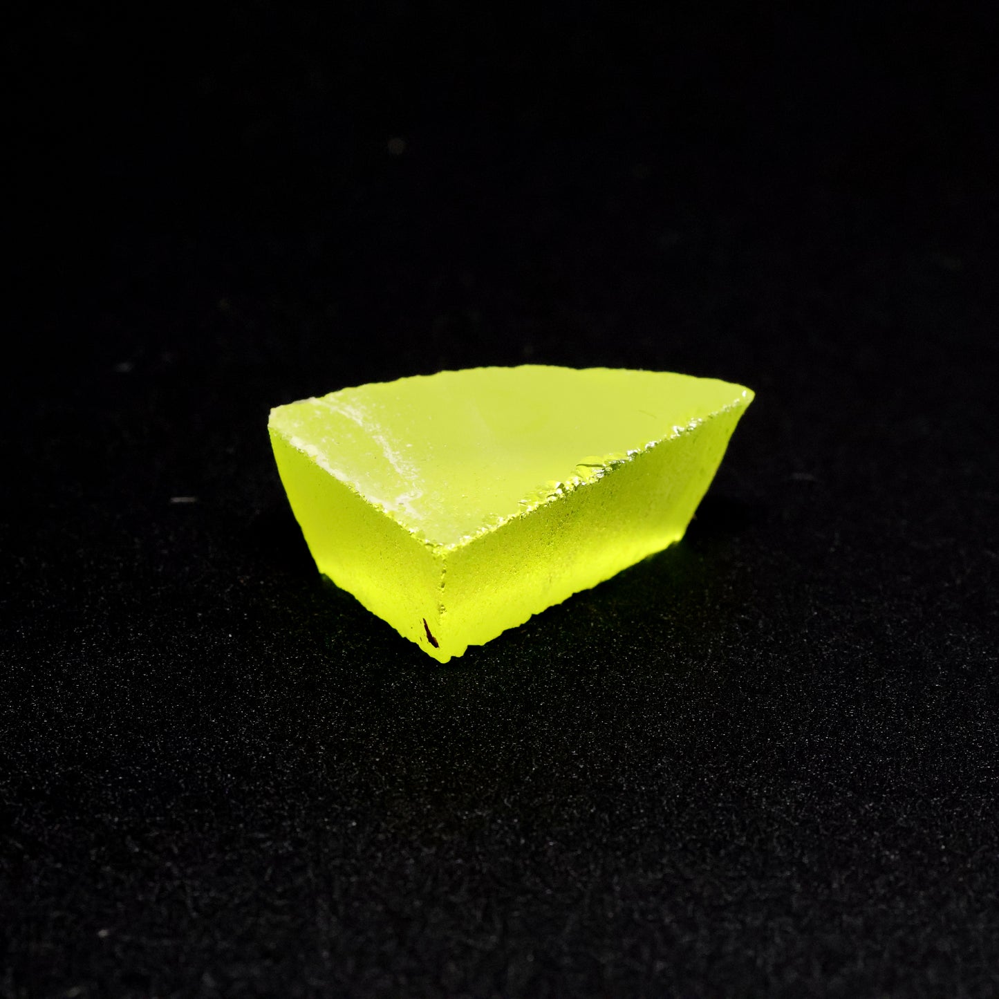 Day-Glow Yellow Gadolinium Aluminum Gallium Garnet (GAGG) Faceting Rough