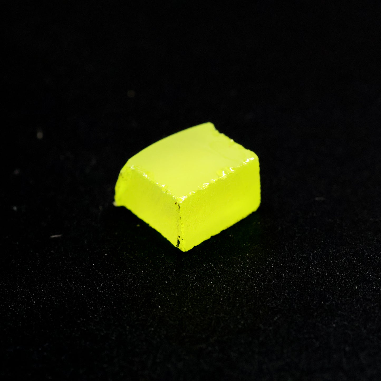 Day-Glow Yellow Gadolinium Aluminum Gallium Garnet (GAGG) Faceting Rough