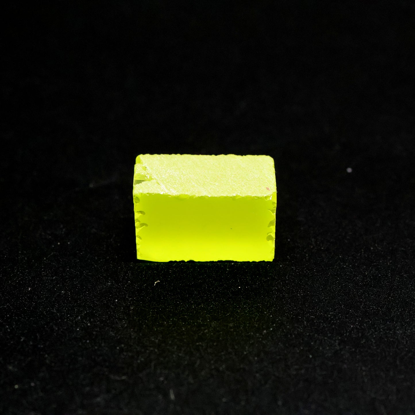 Day-Glow Yellow Gadolinium Aluminum Gallium Garnet (GAGG) Faceting Rough