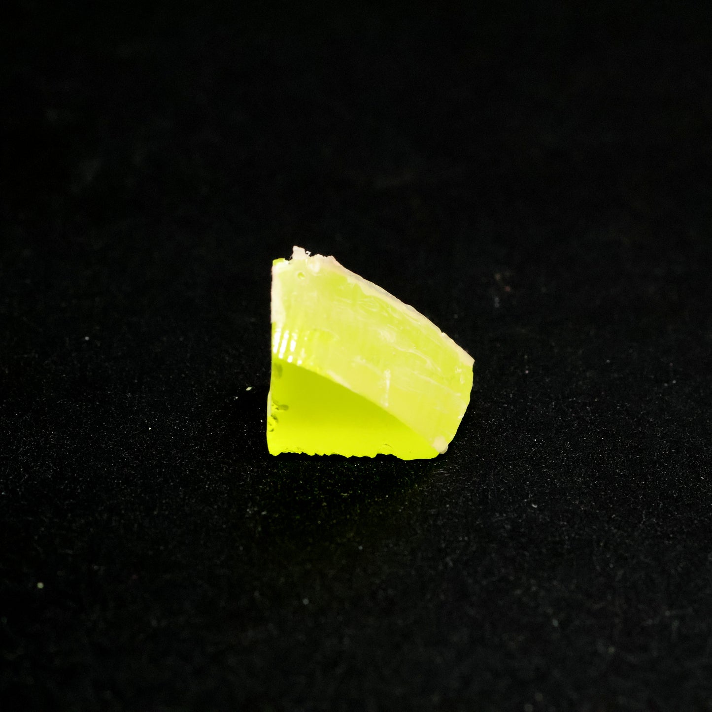 Day-Glow Yellow Gadolinium Aluminum Gallium Garnet (GAGG) Faceting Rough