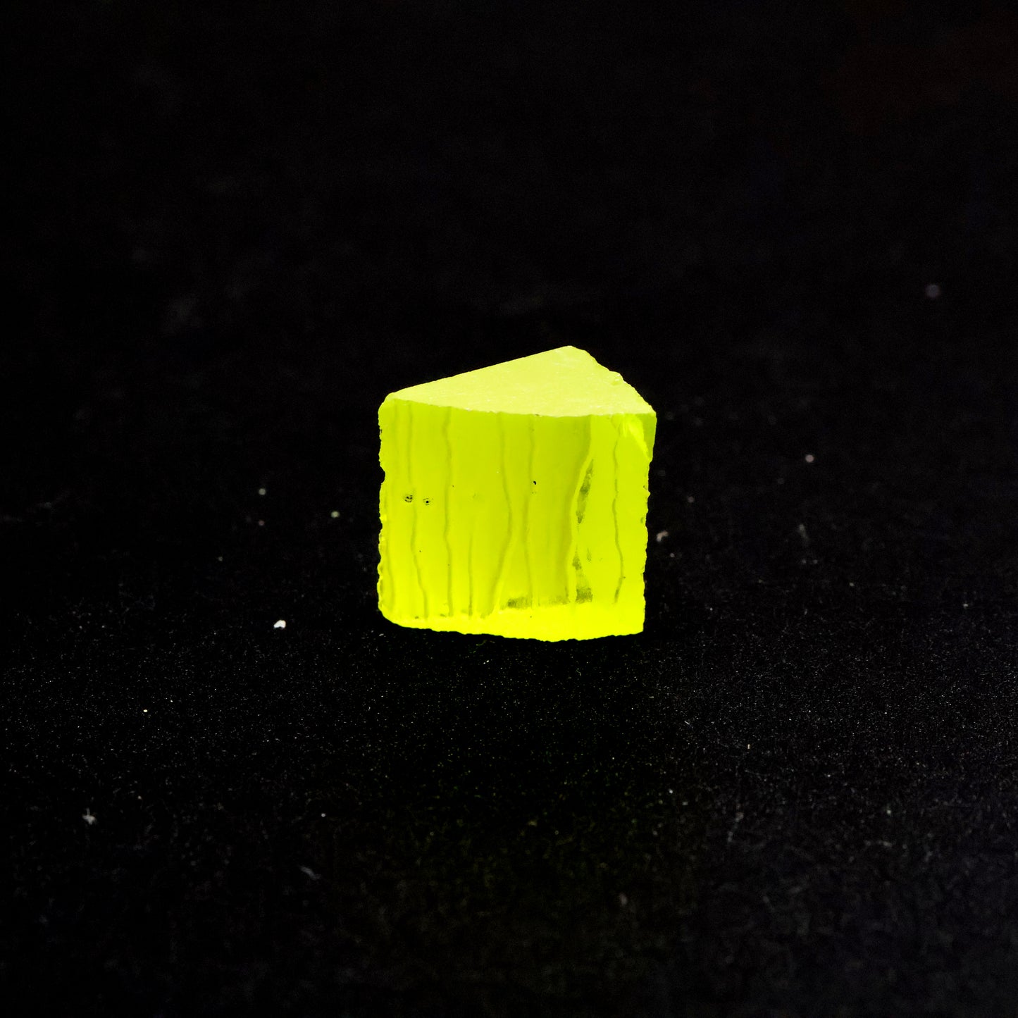 Day-Glow Yellow Gadolinium Aluminum Gallium Garnet (GAGG) Faceting Rough