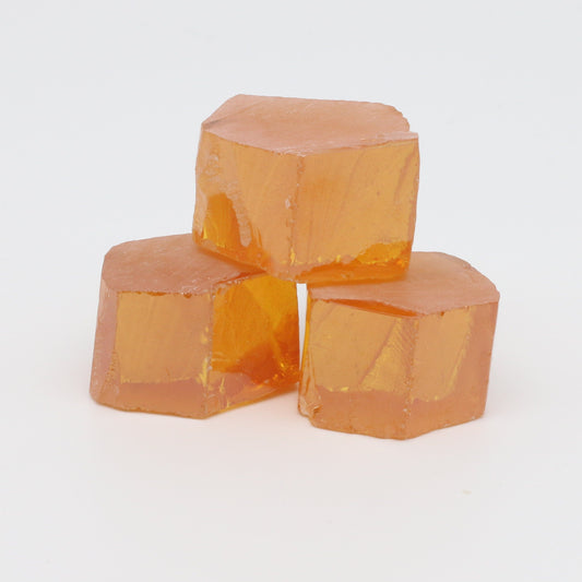 Gold Cubic Zirconia Faceting Rough for Gem Cutting - Various Sizes #BEGIN