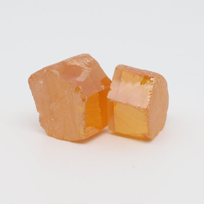 Gold Cubic Zirconia Faceting Rough for Gem Cutting - Various Sizes #BEGIN