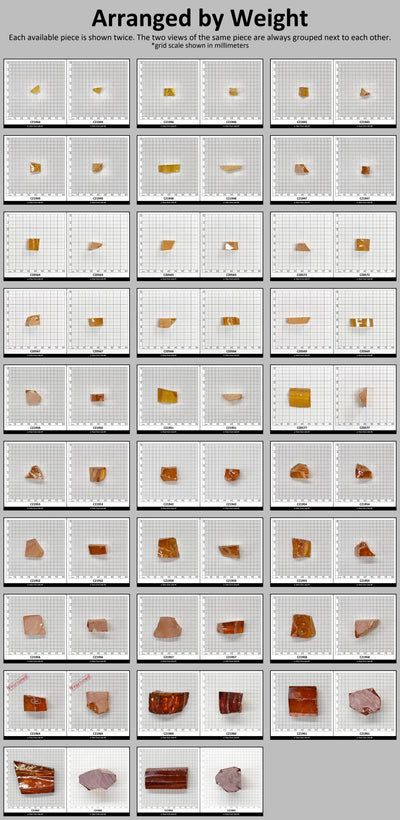 Gold Cubic Zirconia Faceting Rough for Gem Cutting - Various Sizes : #BEGIN