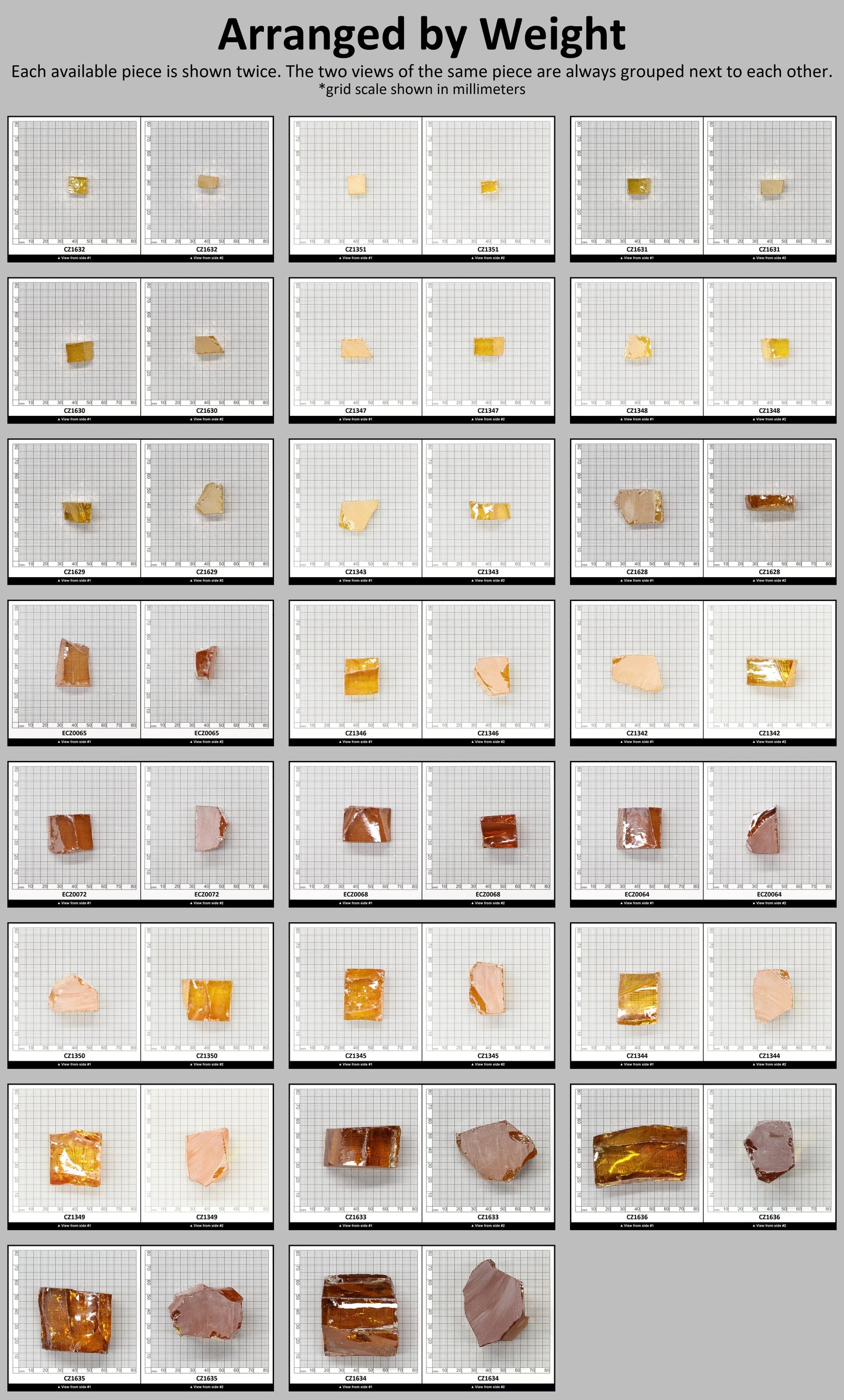 Golden Yellow Cubic Zirconia Faceting Rough for Gem Cutting - Various Sizes #BEGIN