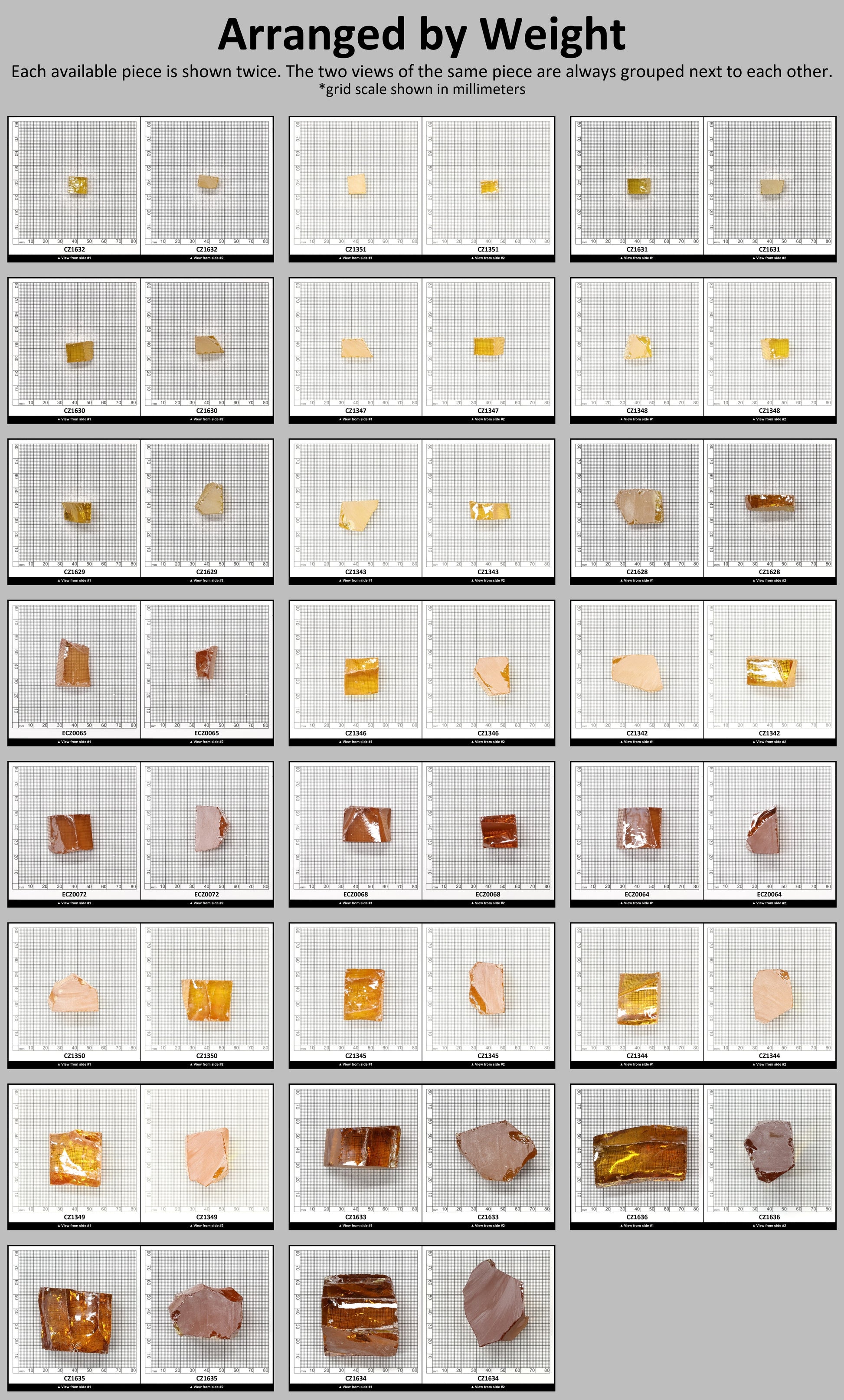 Golden Yellow Cubic Zirconia Faceting Rough for Gem Cutting - Various Sizes #BEGIN