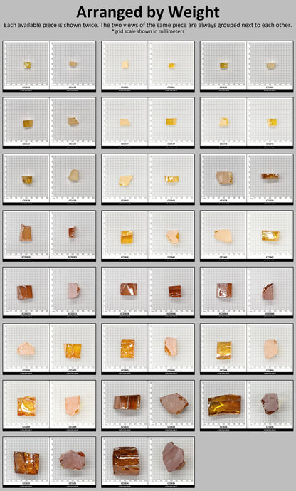Golden Yellow Cubic Zirconia Faceting Rough for Gem Cutting - Various Sizes #BEGIN