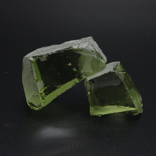 Nanosital Simulated Green Beryl Lab Created Faceting Rough for Gem Cutting - #18- Various Sizes #BEGIN