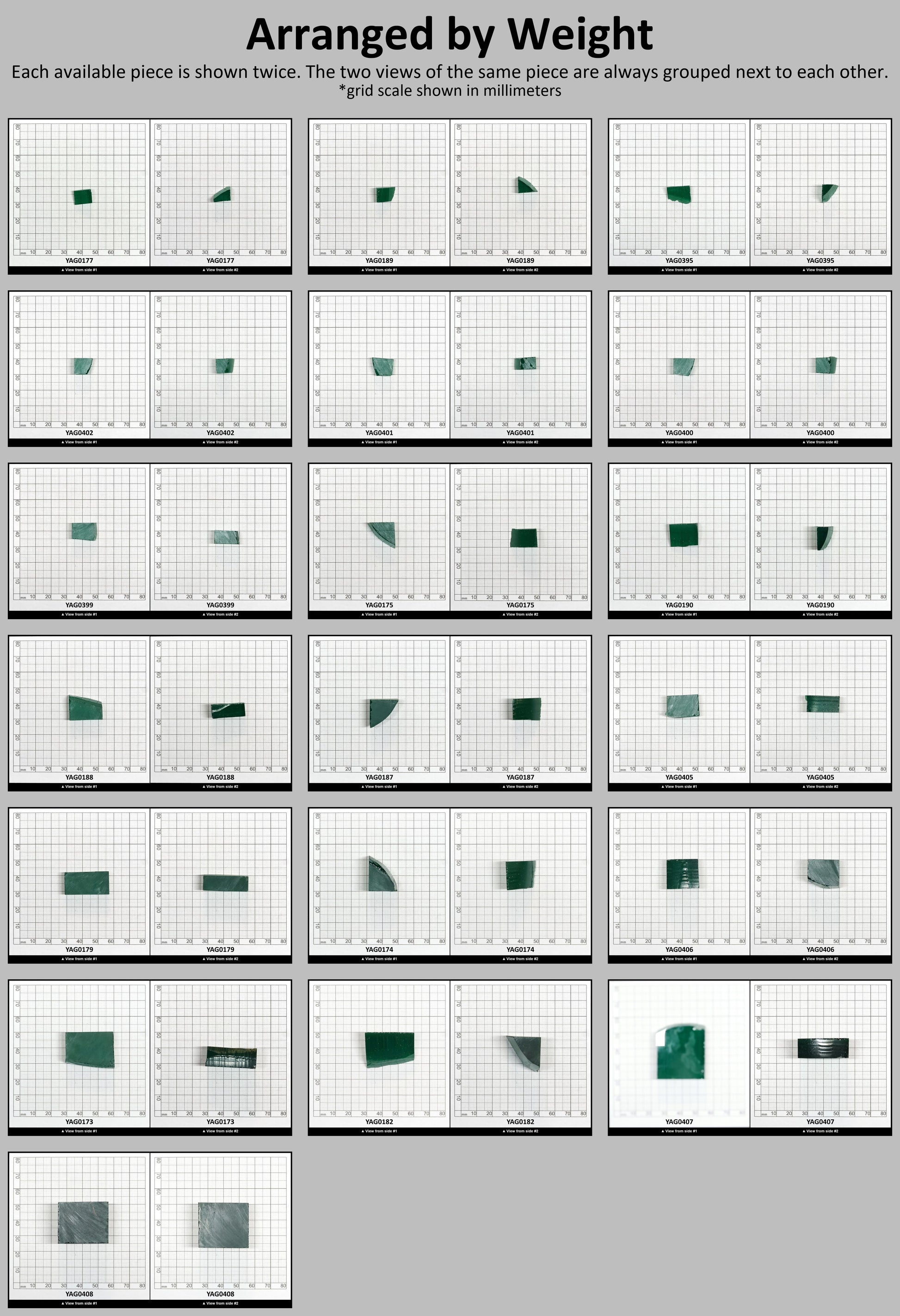 Green Garnet CTH:YAG Faceting Rough for Gem Cutting - Various Sizes #BEGIN