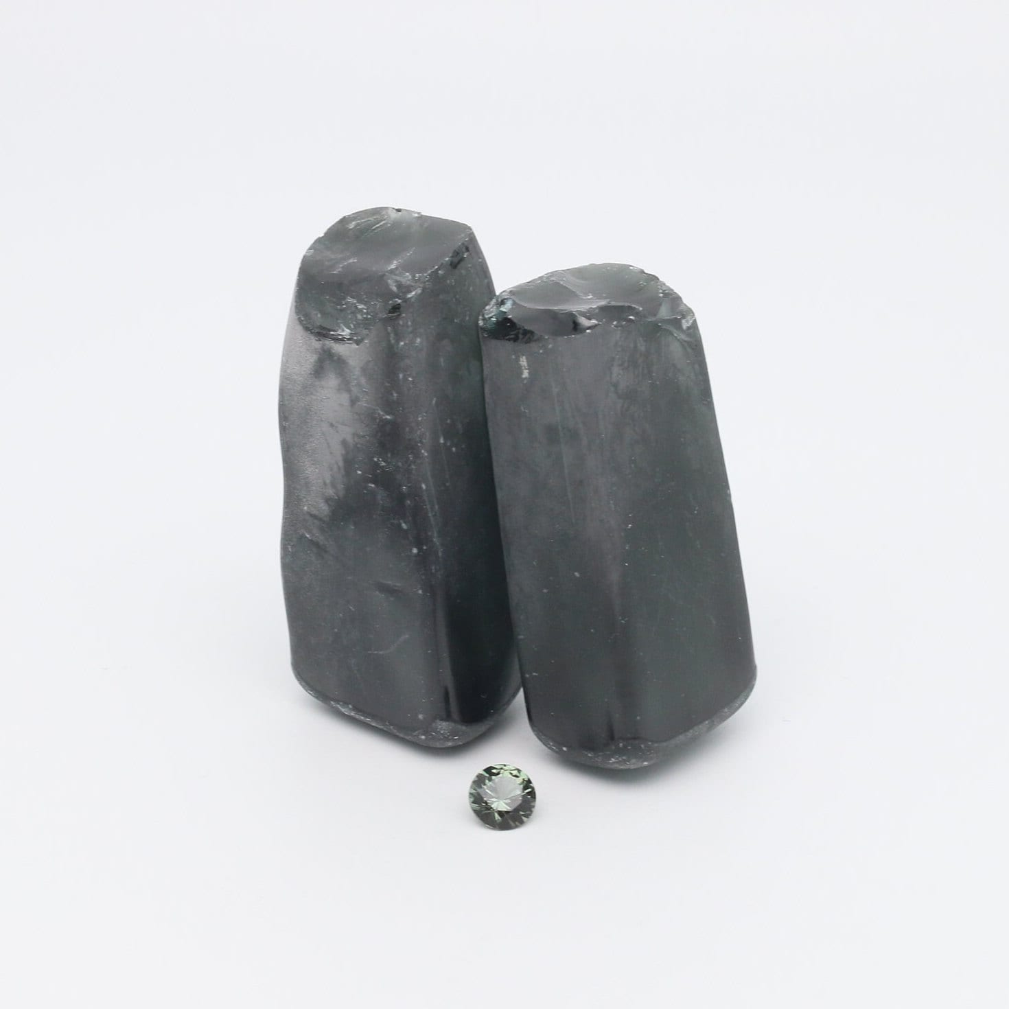 Green Tourmaline (Light) #149 Lab Created Spinel Faceting Rough for Gem Cutting - Various Sizes #BEGIN