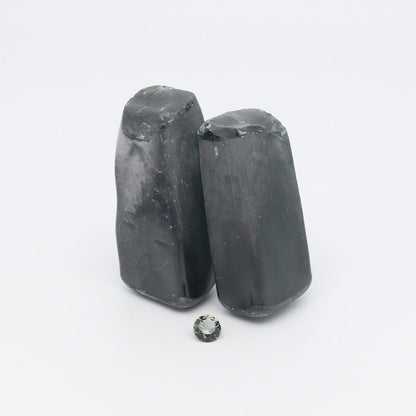 Green Tourmaline (Light) #149 Lab Created Spinel Faceting Rough for Gem Cutting - Various Sizes #BEGIN