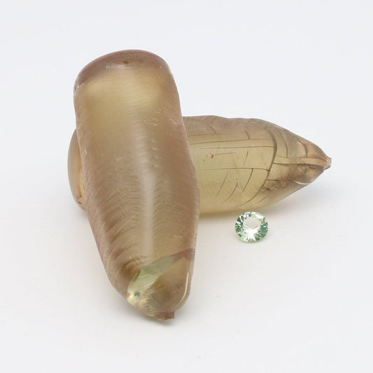 Greenish Yellow #131-Djeva Lab Created Spinel Faceting Rough for Gem Cutting - Various Sizes #BEGIN