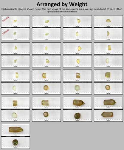 Greenish Yellow #131-Djeva Lab Created Spinel Faceting Rough for Gem Cutting - Various Sizes #BEGIN