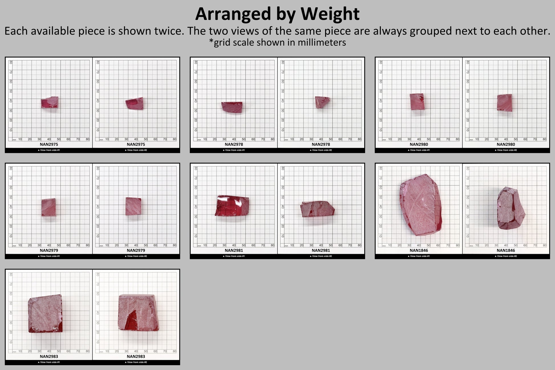 Nanosital Simulated Hot Pink Tourmaline Lab Created Faceting Rough for Gem Cutting - #A-9095 - Various Sizes #BEGIN