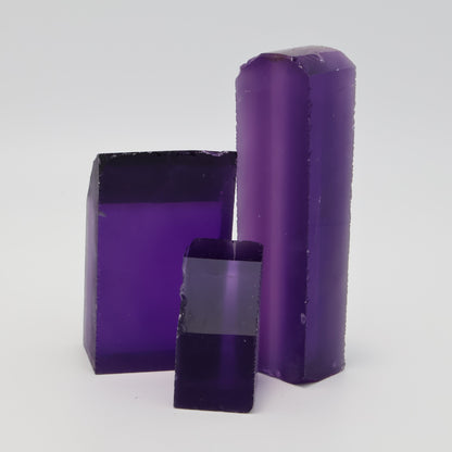 Amethyst Hydrothermal Synthetic Quartz - Lab Created Faceting Rough : #BEGIN