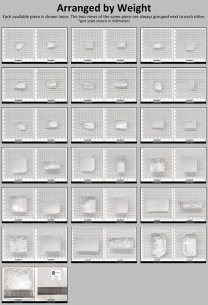 Clear Hydrothermal Synthetic Quartz - Lab Created Faceting Rough #BEGIN