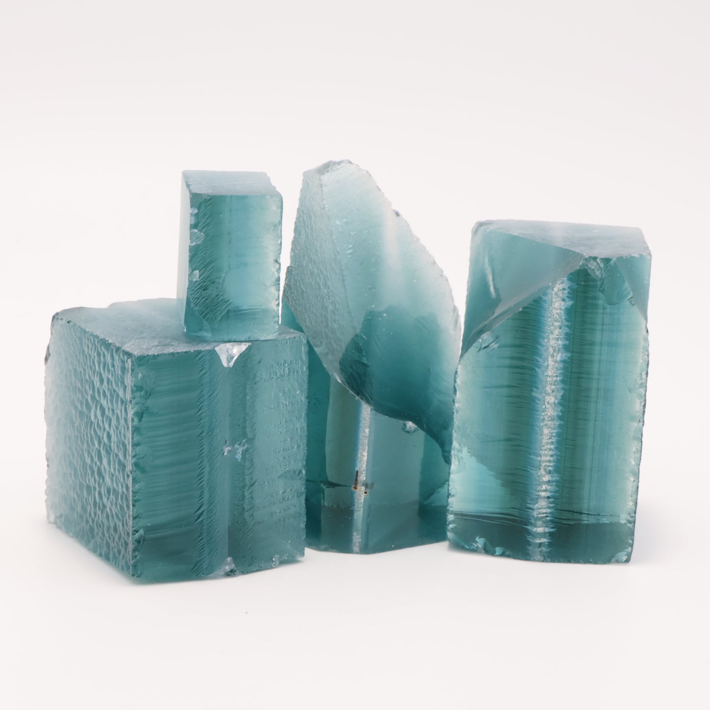 London Blue Hydrothermal Synthetic Quartz - Lab Created Faceting Rough : #BEGIN