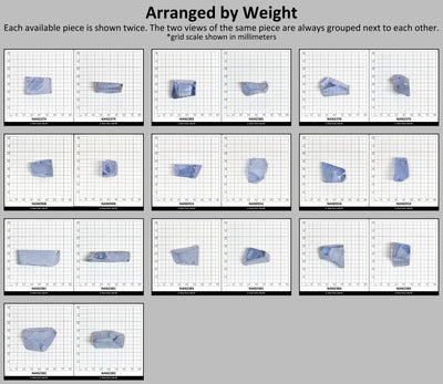 Nanosital Simulated Ice Blue Sapphire Lab Created Faceting Rough for Gem Cutting - #A-144 - Various Sizes #BEGIN