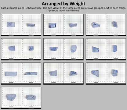 Nanosital Simulated Ice Blue Sapphire Lab Created Faceting Rough for Gem Cutting - #A-144 - Various Sizes #BEGIN