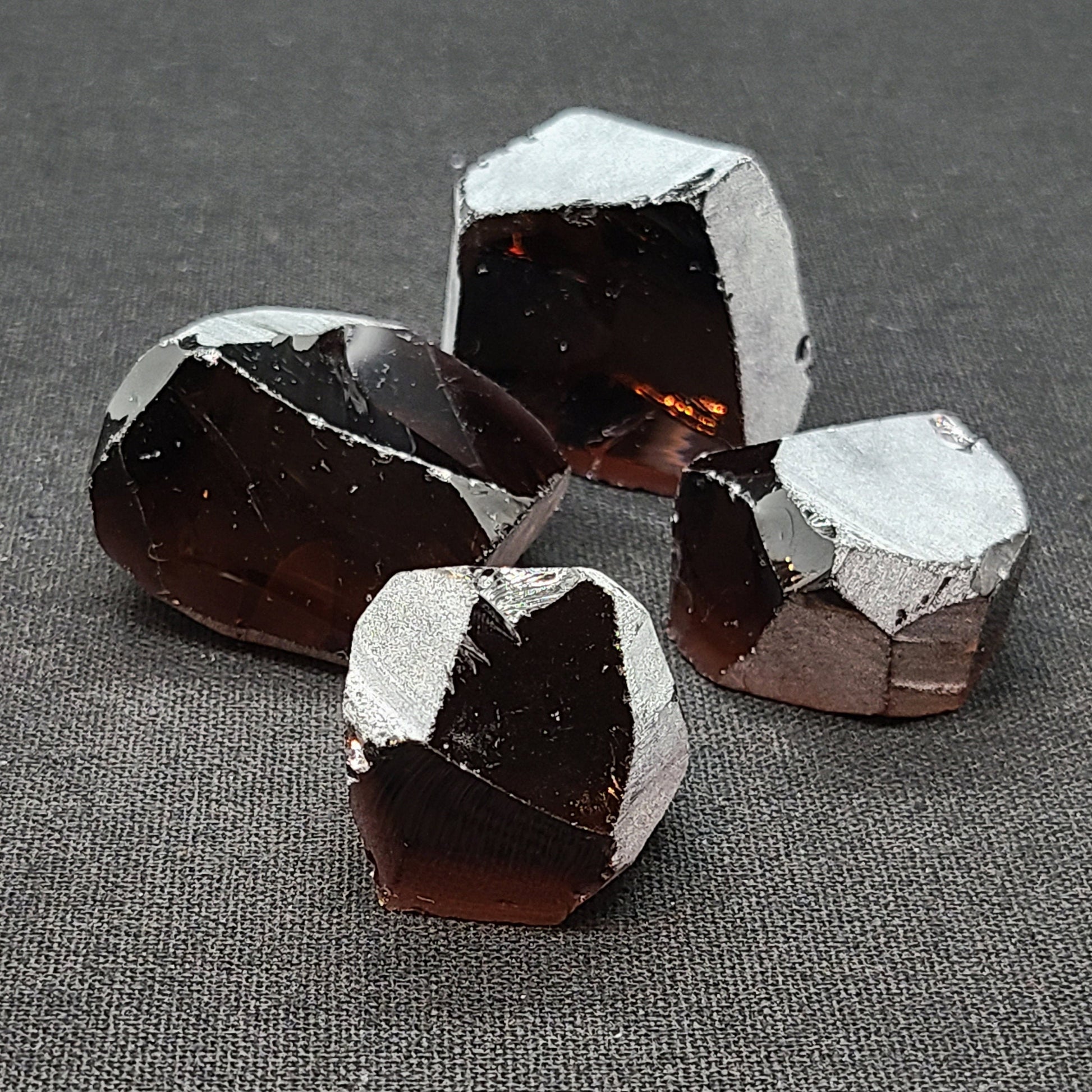 Smoky Brown Nanosital Synthetic Lab Created Faceting Rough for Gem Cutting - #151 - Various Sizes