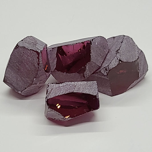 Rhodolite Nanosital Synthetic Lab Created Faceting Rough for Gem Cutting - #A-2449 - Various Sizes