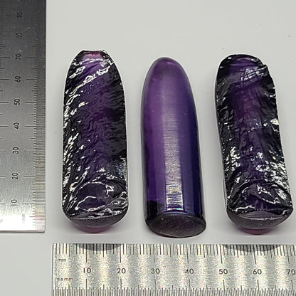 Dark Purple Kunzite #61 Lab Created Corundum Sapphire Faceting Rough for Gem Cutting - Various Sizes - Split Boule