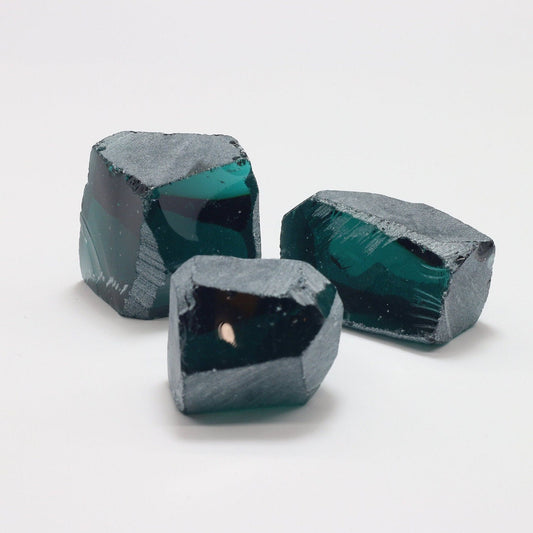 Paraiba Tourmaline Nanosital Synthetic Lab Created Faceting Rough for Gem Cutting - #A-75 - Various Sizes