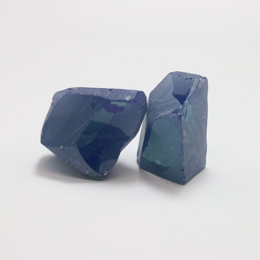 Blue Opal Nanosital Synthetic Lab Created Faceting Rough for Gem Cutting - #003 - Various Sizes