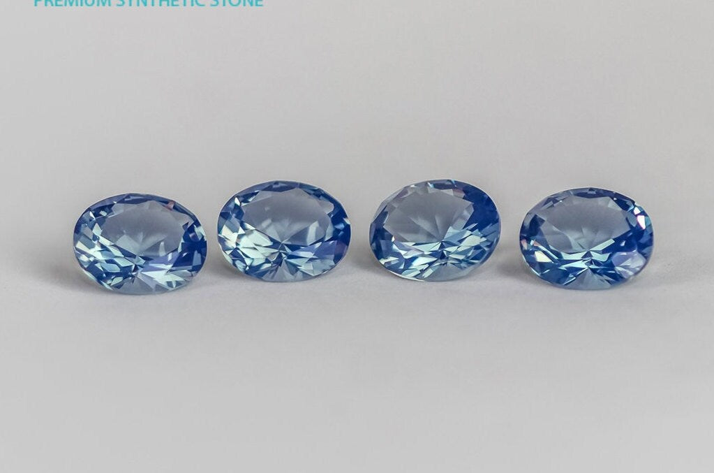 Blue Opal Nanosital Synthetic Lab Created Faceting Rough for Gem Cutting - #003 - Various Sizes