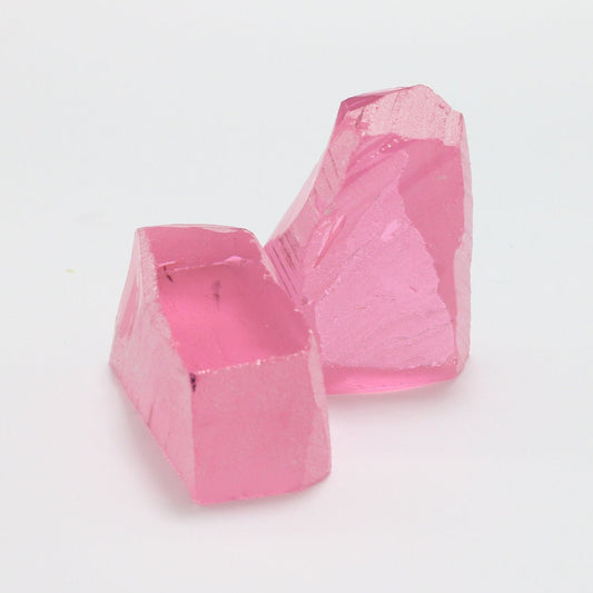 Pink Tourmaline Nanosital Synthetic Lab Created Faceting Rough for Gem Cutting - #A-1244 - Various Sizes