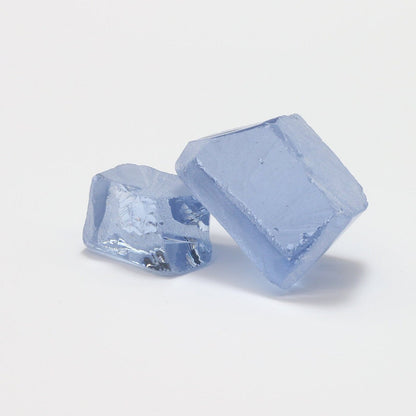 Ice Blue Sapphire Nanosital Synthetic Lab Created Faceting Rough for Gem Cutting - #A-144 - Various Sizes