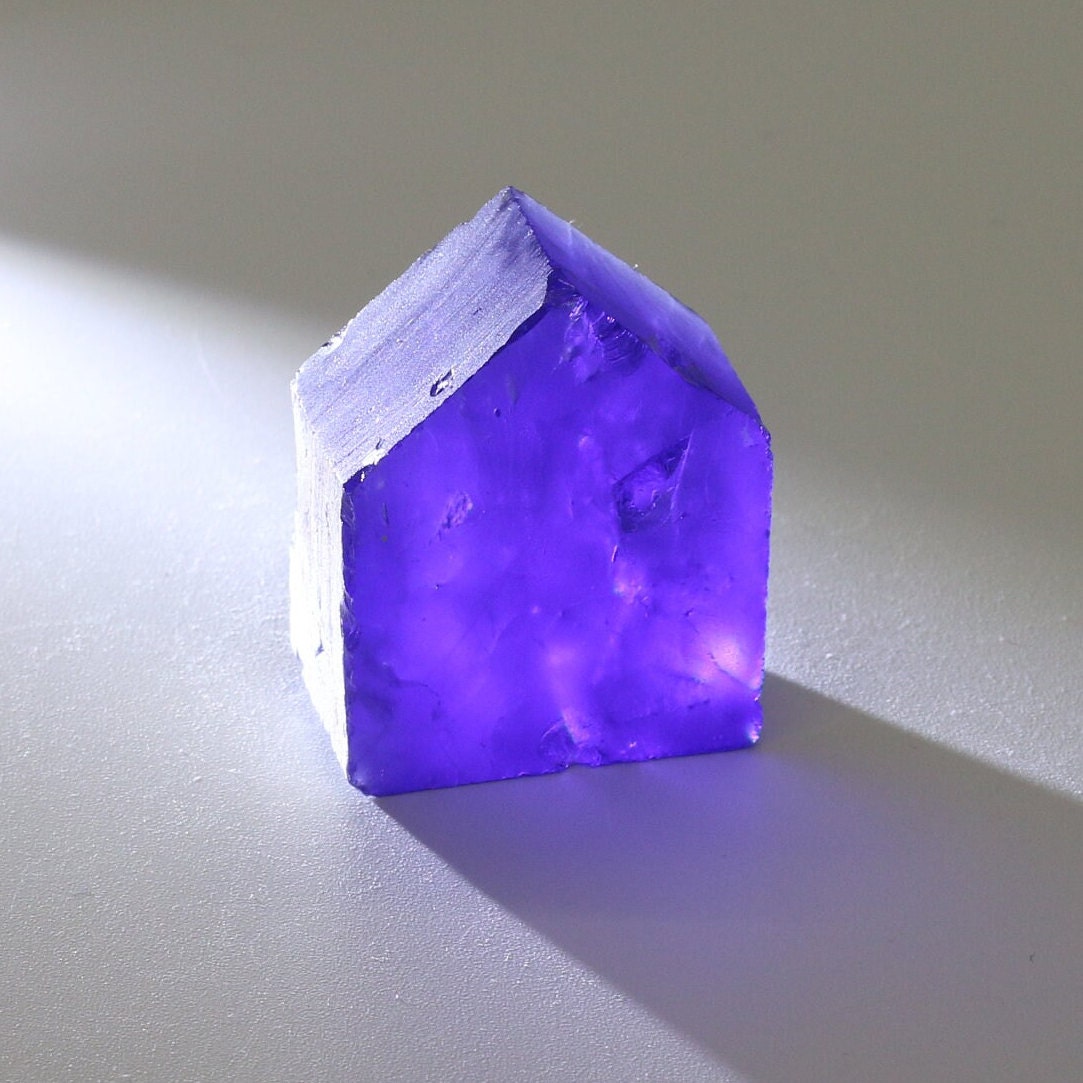 Tanzanite (Included) Nanosital Synthetic Lab Created Faceting Rough for Gem Cutting - #Z-124- Various Sizes