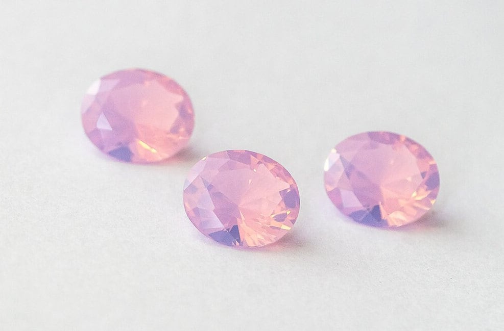 Pink Opal Nanosital Synthetic Lab Created Faceting Rough for Gem Cutting - #002 - Various Sizes