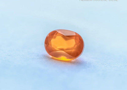 Fire Opal Nanosital Synthetic Lab Created Faceting Rough for Gem Cutting - #007/1 - Various Sizes