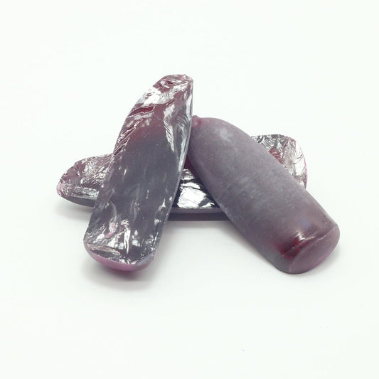 Dark Ruby Red #8 Lab Created Corundum Sapphire Faceting Rough for Gem Cutting - Various Sizes - Split Boule