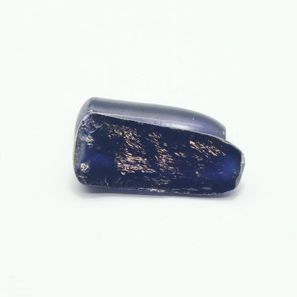 Dark Blue #35 Lab Created Corundum Sapphire Faceting Rough for Gem Cutting - Various Sizes - Split Boule