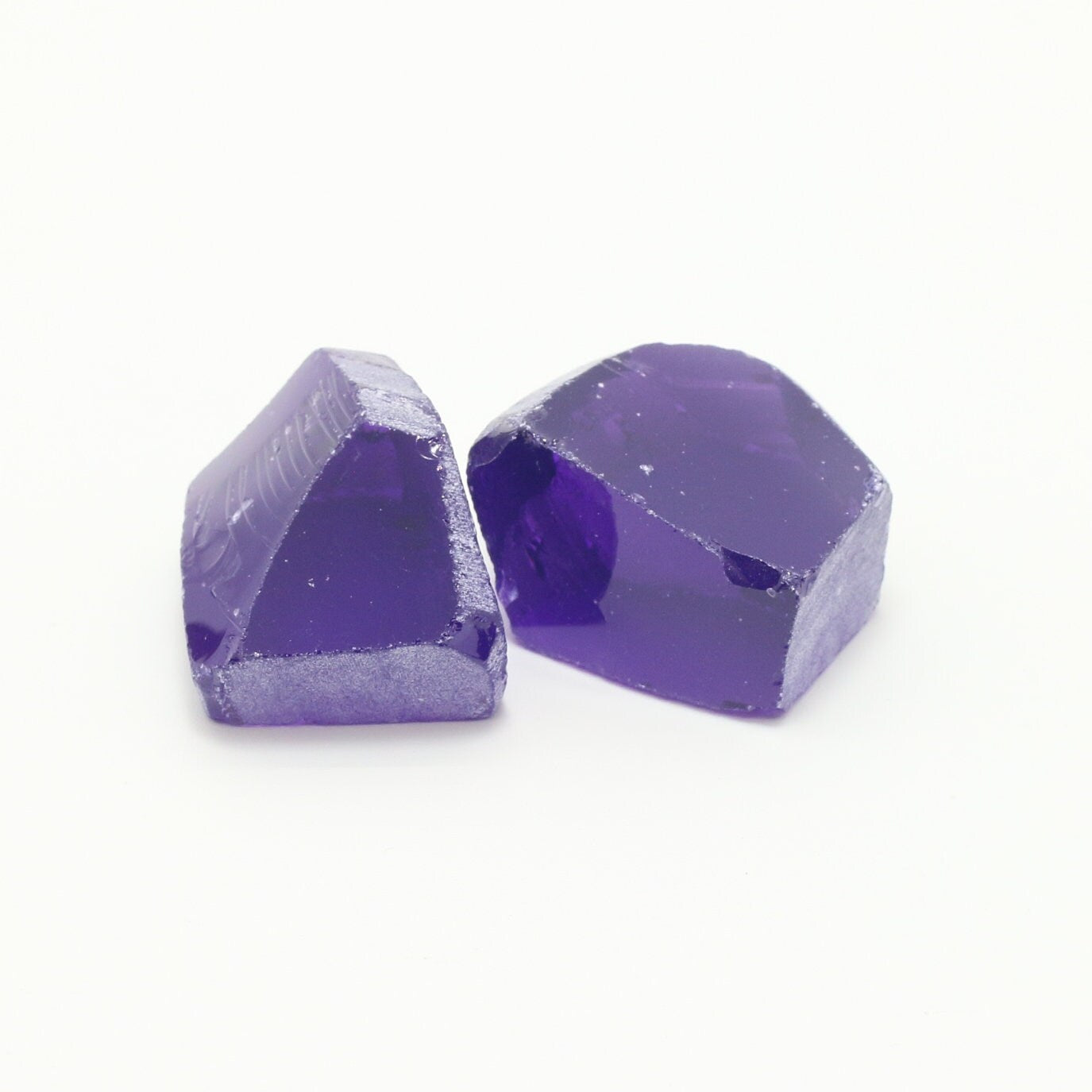 Dark Amethyst Nanosital Synthetic Lab Created Faceting Rough for Gem Cutting - #B-1747 - Various Sizes