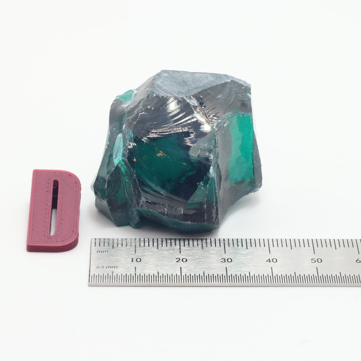 Teal Cubic Zirconia Faceting Rough for Gem Cutting - Various Sizes