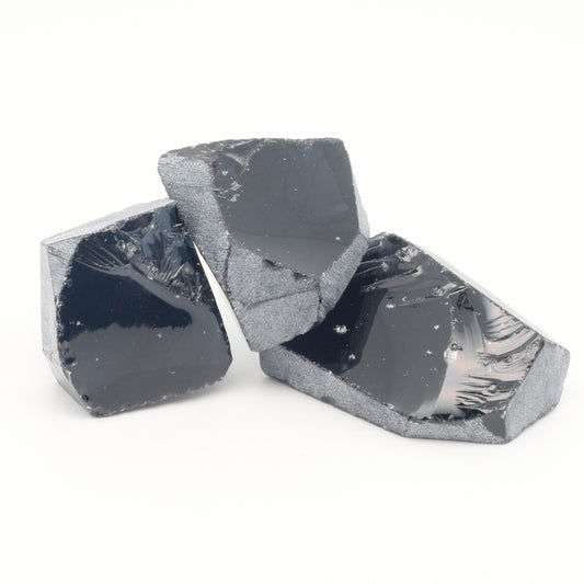 Dark Ocean Grey Nanosital Synthetic Lab Created Faceting Rough for Gem Cutting - #A-756 - Various Sizes